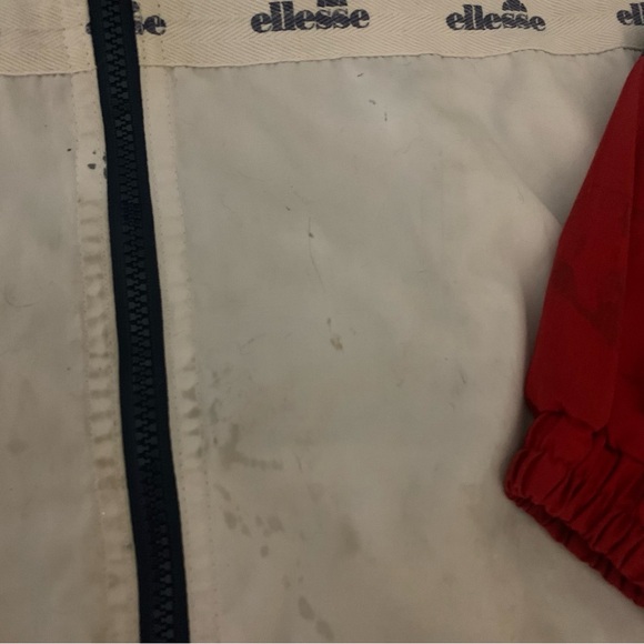 Ellesse men's large  vintage jacket red white and blue. Bold print front/back - Picture 5 of 15